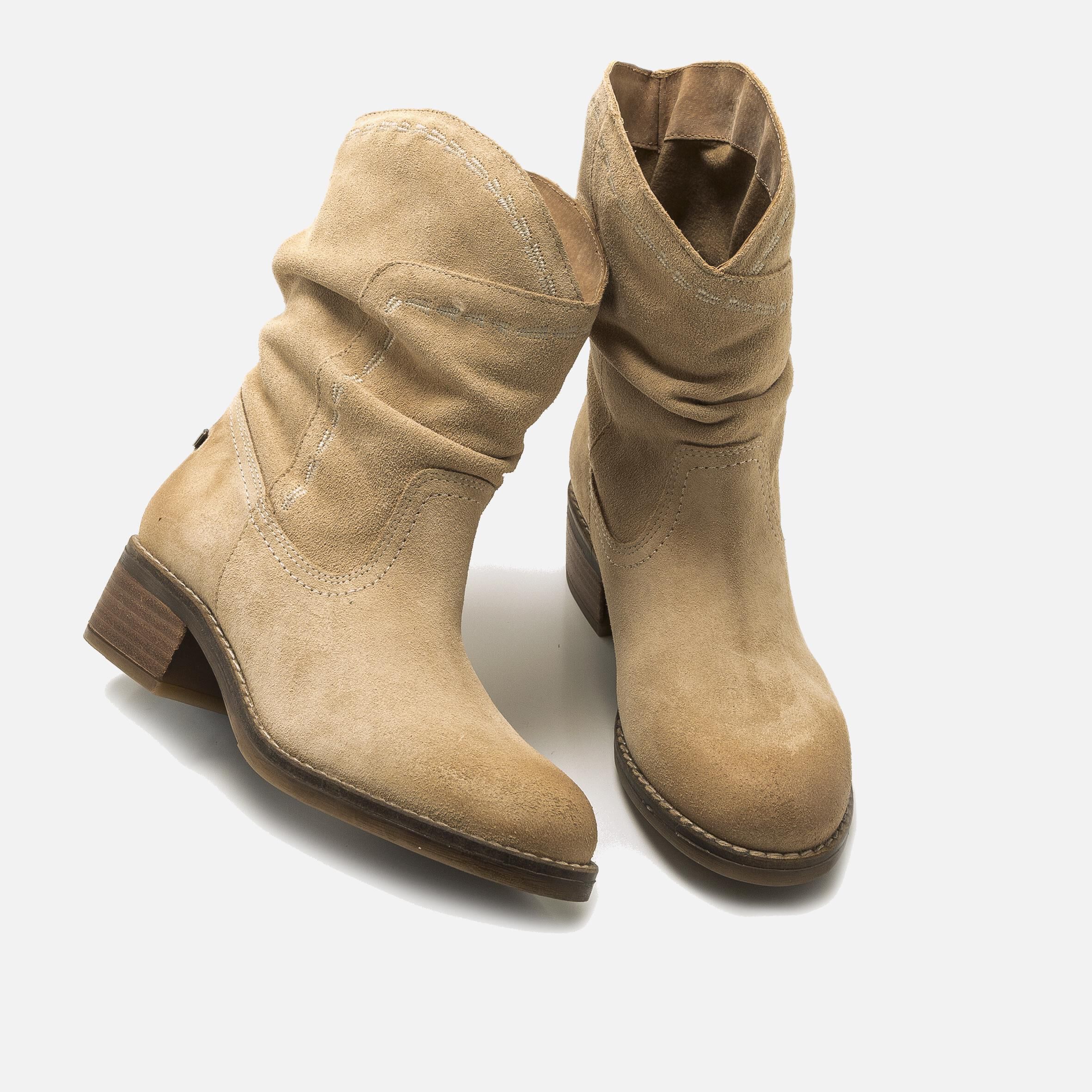 Botines planos beige best sale mujer